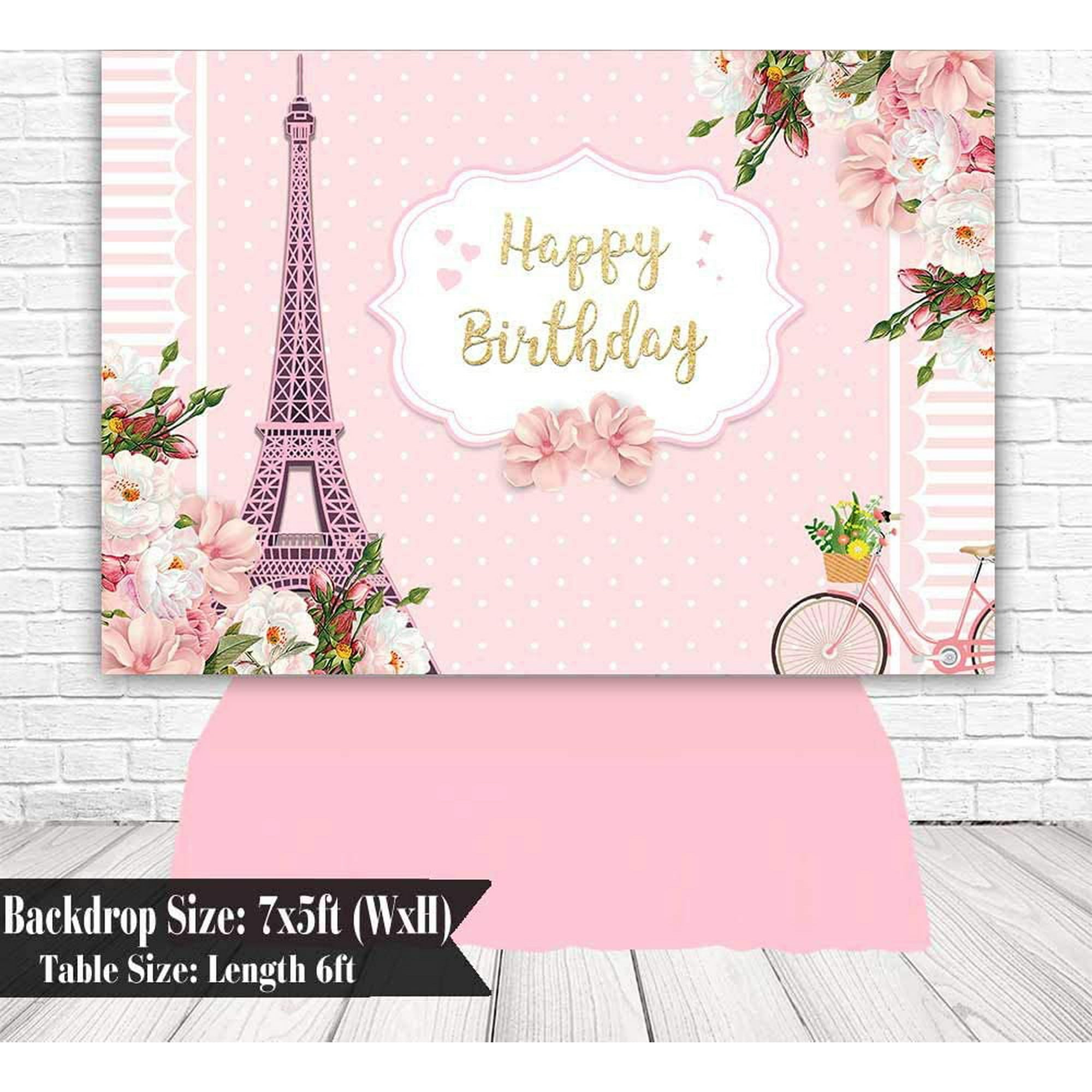 YEELE 10x8ft Paris Eiffel with Bow Backdrop for Girls Birthday Party Celebration Photography Background Lady Woman Mom Portrait Dessert Table Room Decoration Photobooth Props Digital Wallpaper 